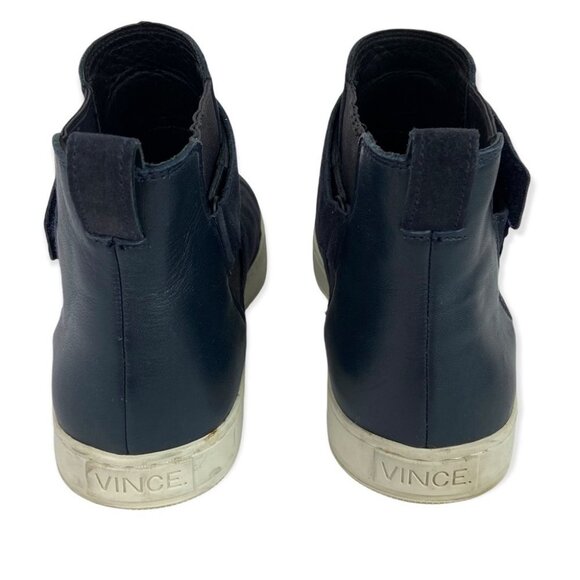Vince Blue Belmont High Top‎ Sneakers Flat Shoes Mens Size 11 Italian Calf Suede - Picture 8 of 12